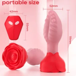 Anal Vibrator Plug Vibration App GM-561 Rot