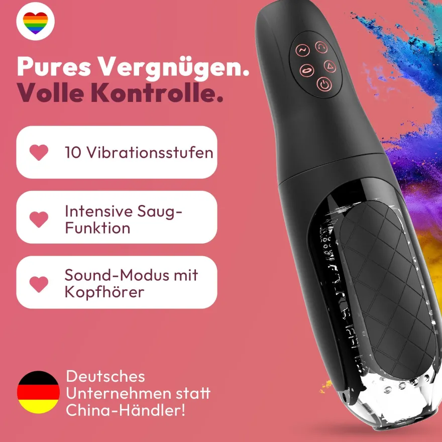 Automatischer Masturbator mit Vibration & Saugfunktion