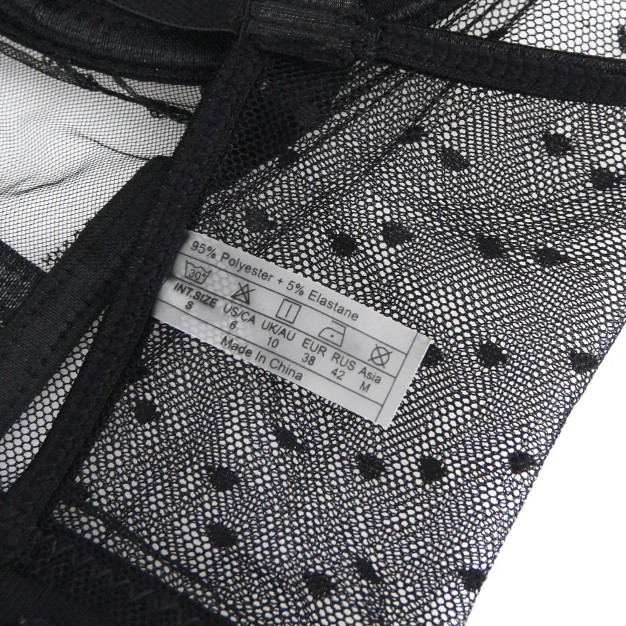 Black Embroidery Lace Hollow Suspender Bodysuit – Sexy High-Quality Lingerie