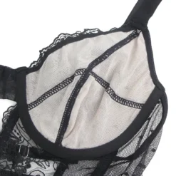 Black Embroidery Lace Hollow Suspender Bodysuit – Sexy High-Quality Lingerie