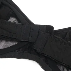 Black Mesh Underwire Lingerie Set – Garter & Bra, Sexy High-Quality Outfit