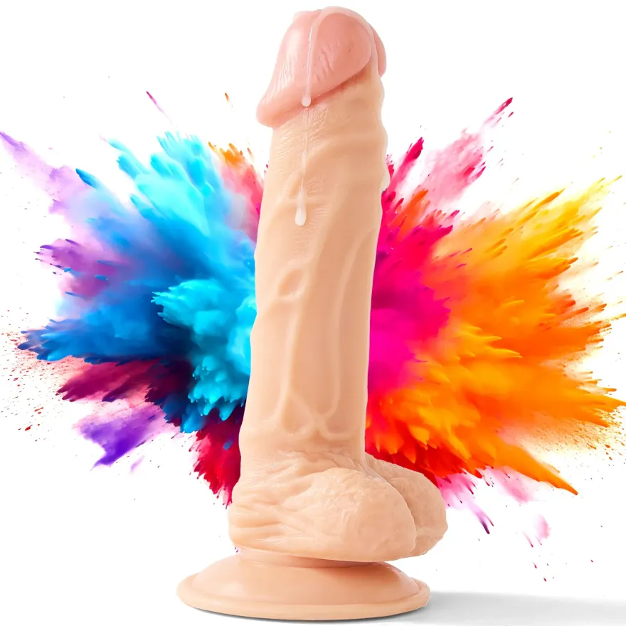 21cm Dildo no Vibrator Sex Toy Saugnapf Penis Anal PVC 3D Adern Hoden