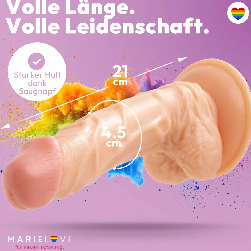 21cm Dildo no Vibrator Sex Toy Saugnapf Penis Anal PVC 3D Adern Hoden