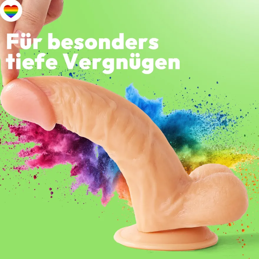 21cm Dildo no Vibrator Sex Toy Saugnapf Penis Anal PVC 3D Adern Hoden