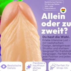 20cm Dildo no Vibrator Sex Toy Saugnapf Penis Anal PVC 3D Adern Hoden