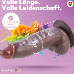 21cm Dildo no Vibrator Sex Toy Saugnapf Penis Anal PVC 3D Adern Hoden