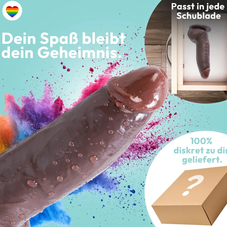 21cm Dildo no Vibrator Sex Toy Saugnapf Penis Anal PVC 3D Adern Hoden