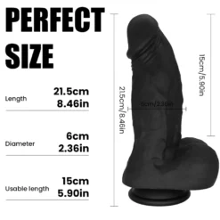 22cm Dildo no Vibrator Sex Toy Saugnapf Penis Anal PVC 3D Adern Hoden