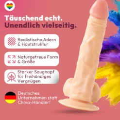 25cm Dildo no Vibrator Sex Toy Saugnapf Penis Anal PVC 3D Adern Hoden