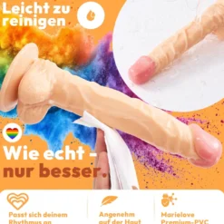 26cm Dildo no Vibrator Sex Toy Saugnapf Penis Anal PVC 3D Adern Hoden