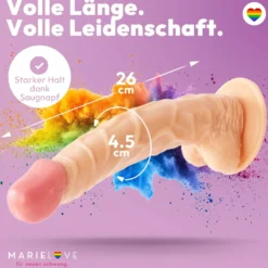 26cm Dildo no Vibrator Sex Toy Saugnapf Penis Anal PVC 3D Adern Hoden