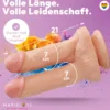 21cm Doppel Dildo no Vibrator Sex Toy Saugnapf Penis Anal PVC 3D Adern Hoden