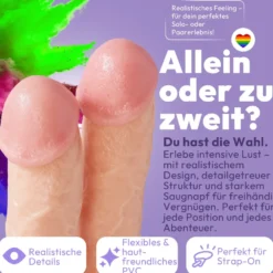 21cm Doppel Dildo no Vibrator Sex Toy Saugnapf Penis Anal PVC 3D Adern Hoden
