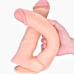 33cm Doppel Dildo no Vibrator Sex Toy Saugnapf Penis Anal PVC 3D Adern Hoden