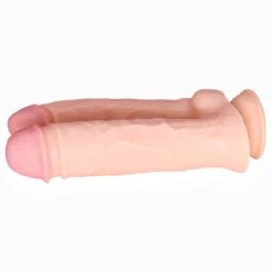 33cm Doppel Dildo no Vibrator Sex Toy Saugnapf Penis Anal PVC 3D Adern Hoden