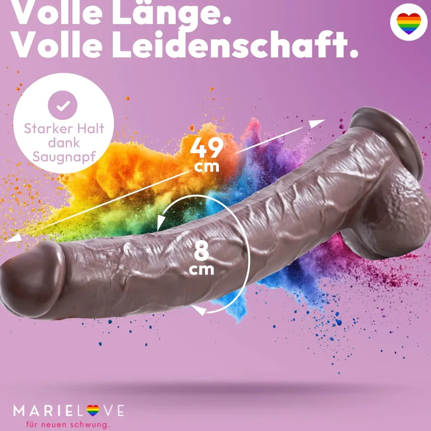 49cm XXL Dildo 3D Adern Hoden