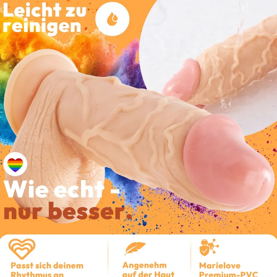 26cm XXL Dildo no Vibrator Sex Toy Saugnapf Penis Anal PVC 3D Adern Hoden