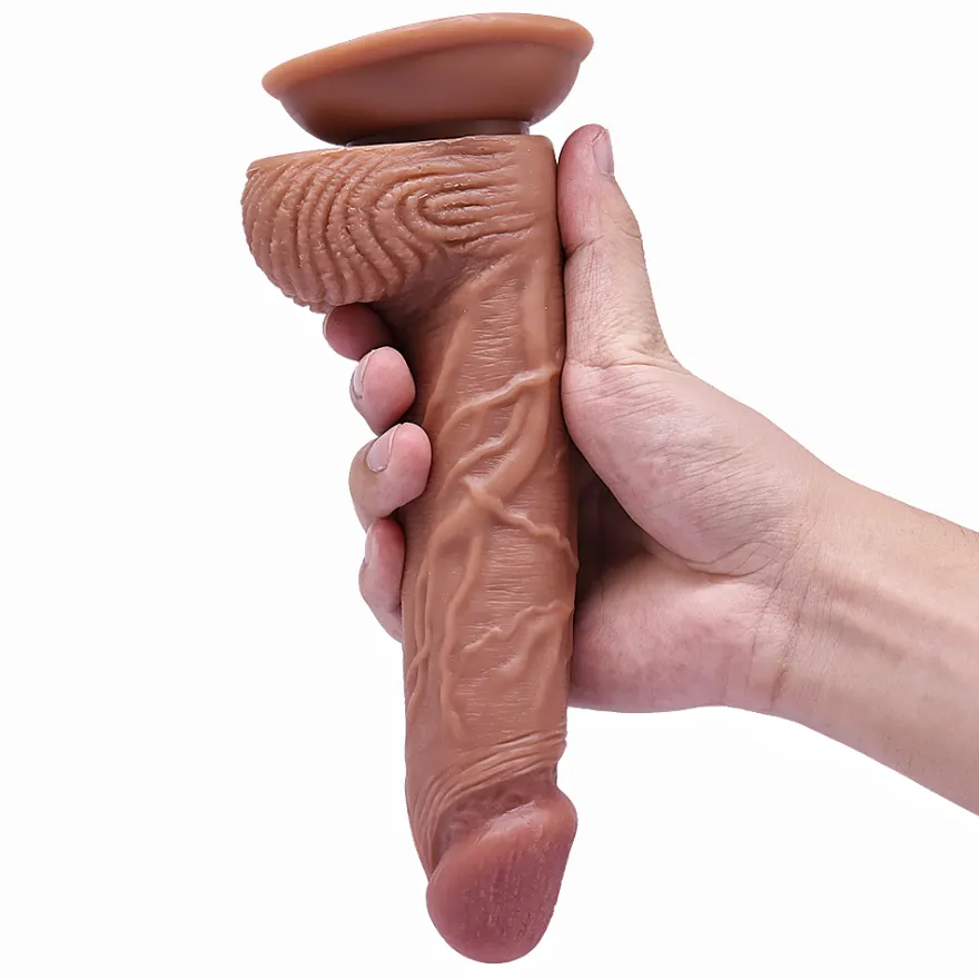 22,5cm XXL Dildo no Vibrator Sex Toy Saugnapf Penis Anal PVC 3D Adern Hoden