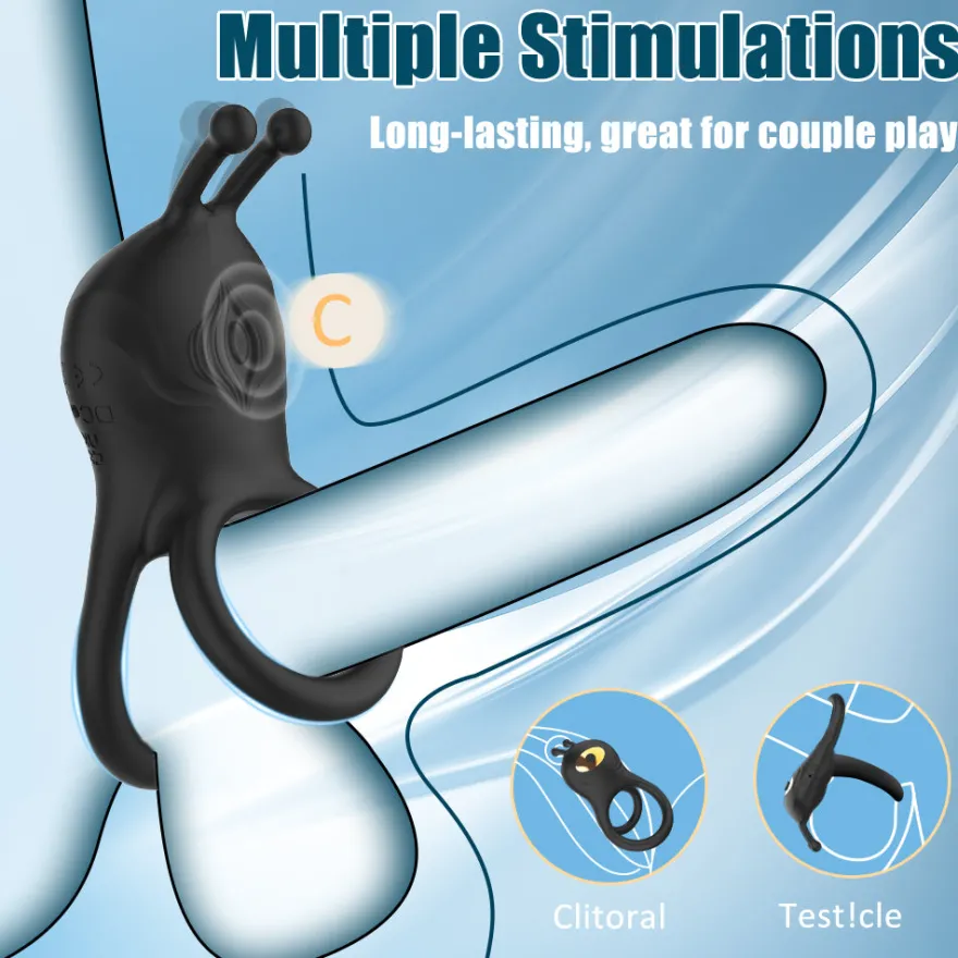 Cock Penis Hoden Ring Vibrator Akku GM-477