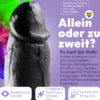 Dildo 21 cm mit Hoden & Saugnapf – gebogener Penis mit Adern & Eichel, Schwarz