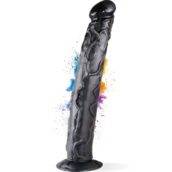Dildo XXL 36cm mit Saugnapf – Riesendildo, Schwarz
