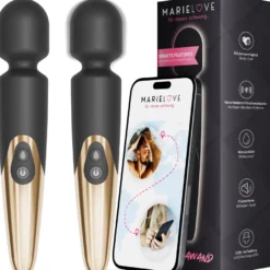 Elaria Wand Massagegerät 10 Stufen sehr stark Massagestab Akku Vibrator Sexspielzeug