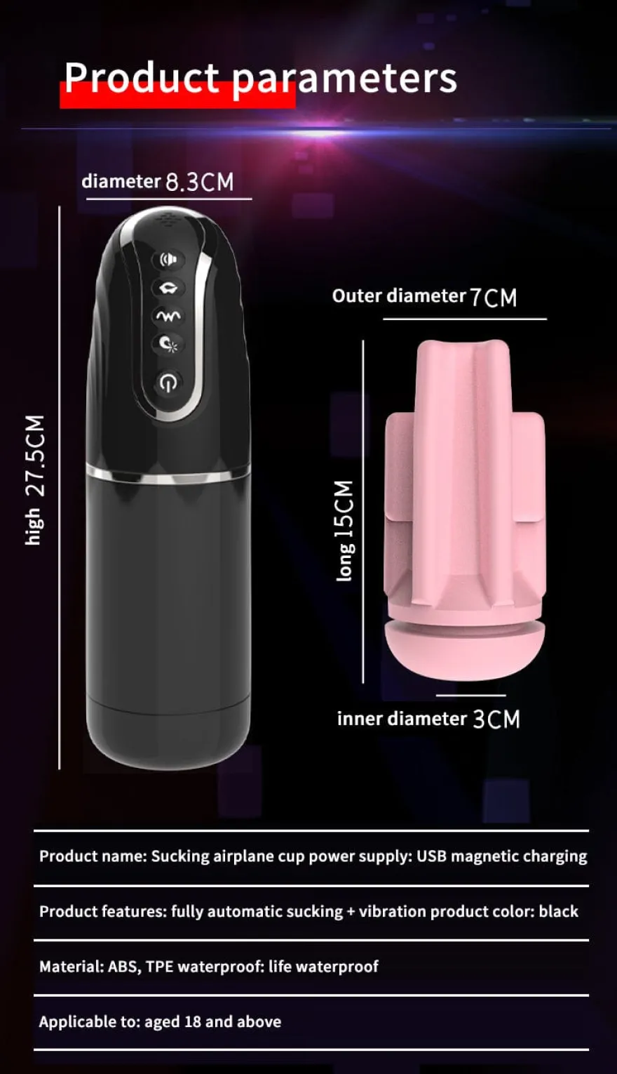 Elektrischer Masturbator Blowjob Simulator App Steuerung