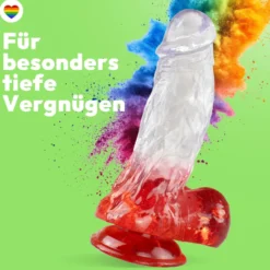 Extra dicker Dildo mit Saugnapf 21,5 cm 4 Farben