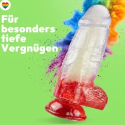 Extrem dicker Dildo mit Saugnapf Ø 8 cm 4 Farben