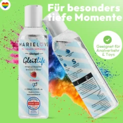 Gleitgel Wasserbasiert 250ml Silikon Sexspielzeug Erdbeer Geschmack essbar
