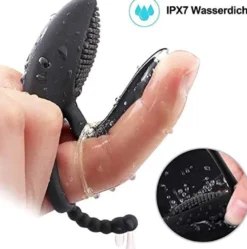 3in1 Penisring Paarvibrator mit Zunge, Analvibrator & Klitorisstimulator