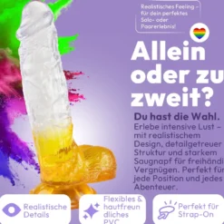Kräftiger Dildo mit Saugnapf 24 cm