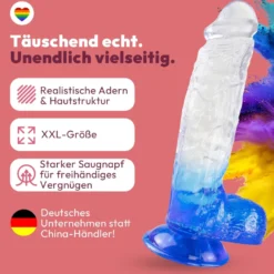 Kräftiger Dildo mit Saugnapf 24 cm