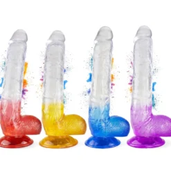 Langer Dildo mit Saugnapf 28,5 cm 4 Farben