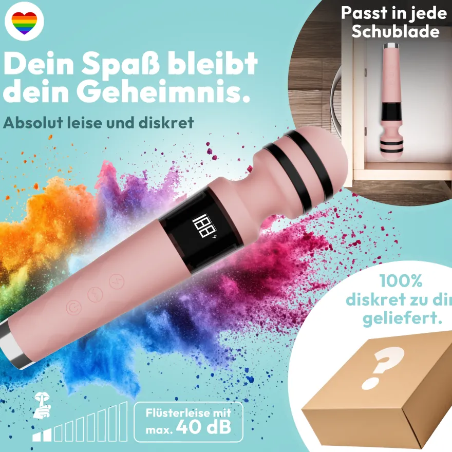 Magic Wand Vibrator mit E-Stim 10 Frequenzen