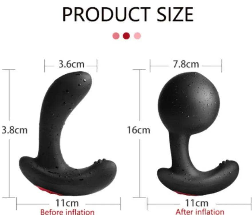 marielove Analvibrator elektrisch aufblasbar mit Fernbedienung