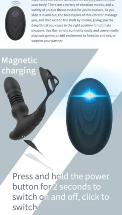 marielove Analvibrator Penis-Hoden-Ring mit Analvibrator