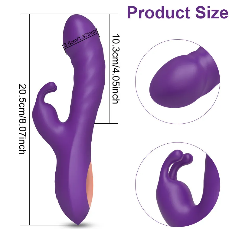 marielove 20cm Rabbit Vibrator 2in1 Stimulation