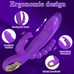 marielove 20cm Rabbit Vibrator 3in1 Stimulation