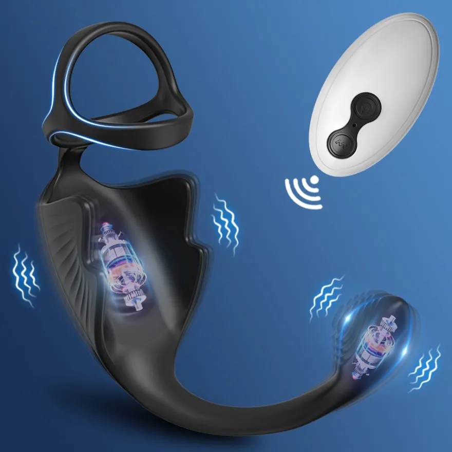 marielove Cockring mit Prostata und Hoden Vibrator mit Fernbedienung