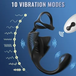 marielove Cockring mit Prostata und Hoden Vibrator mit Fernbedienung