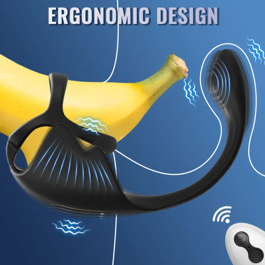 marielove Cockring mit Prostata und Hoden Vibrator mit Fernbedienung