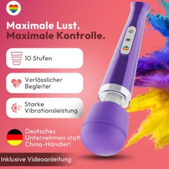 marielove Magic Wand Vibrator Magic Wand Akku Lila