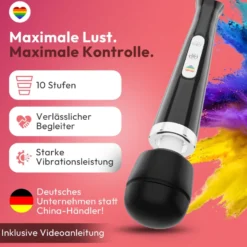 marielove Magic Wand Vibrator Magic Wand Netz Schwarz