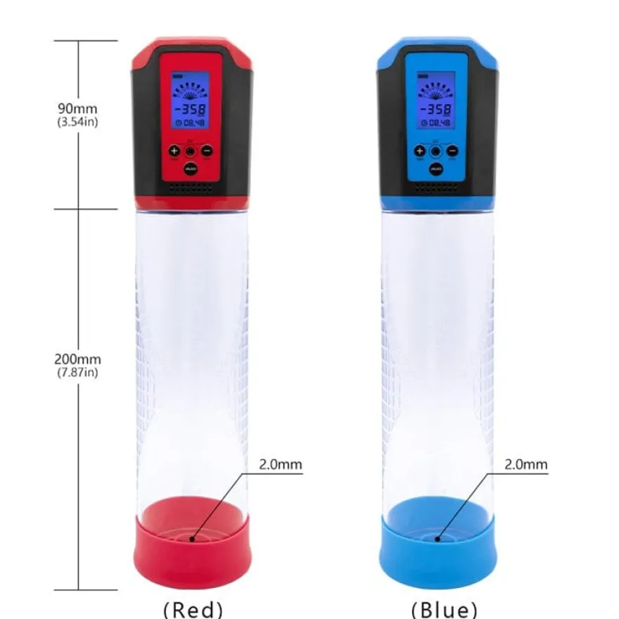 marielove Penis Pumpe elektrisch mit LCD Manometer
