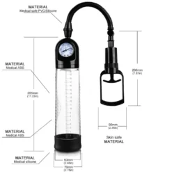 marielove Penis Pumpe mit Zuggriff und Manometer