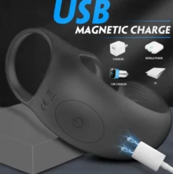 marielove Penisring Penis-Hoden-Ring mit Perineum Vibrator
