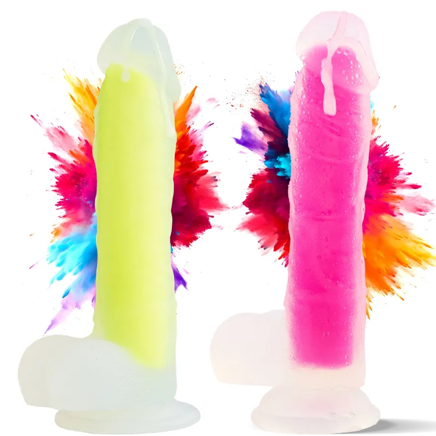 marielove Saugnapfdildo 20cm Dildo der im Dunklen leuchtet