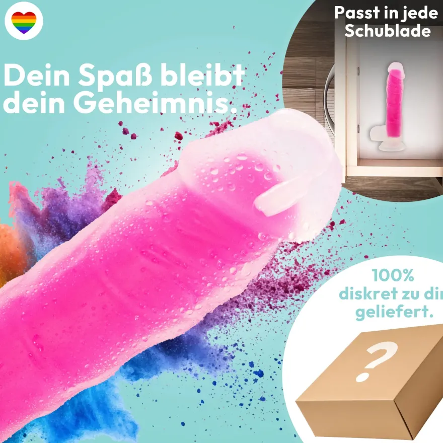 marielove Saugnapfdildo 20cm Dildo der im Dunklen leuchtet