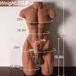 Masturbator Männer Torso Dildo mit Anal Öffnung Jack-Ezra
